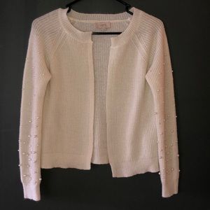 Pearl bead embellished Loft sweater